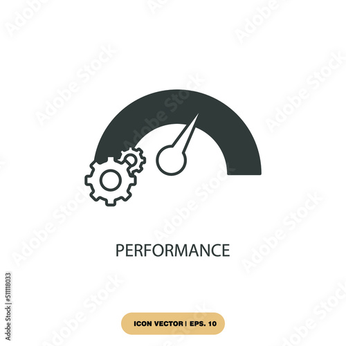 performance icons  symbol vector elements for infographic web