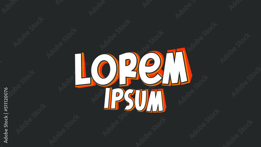 Obraz premium 3D Editable Ai Vector Text Effect Design Template Fully editable the font can be customizable