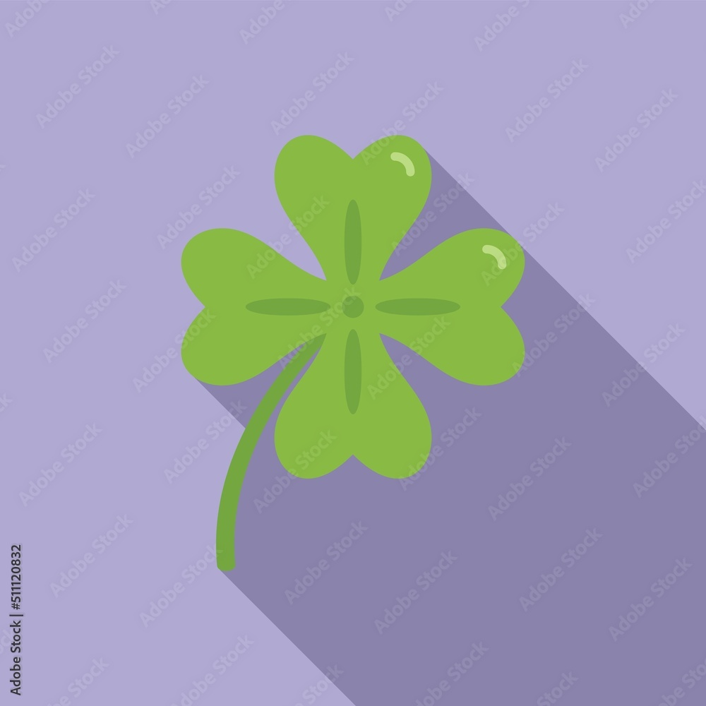 Quatrefoil icon flat vector. Irish leaf