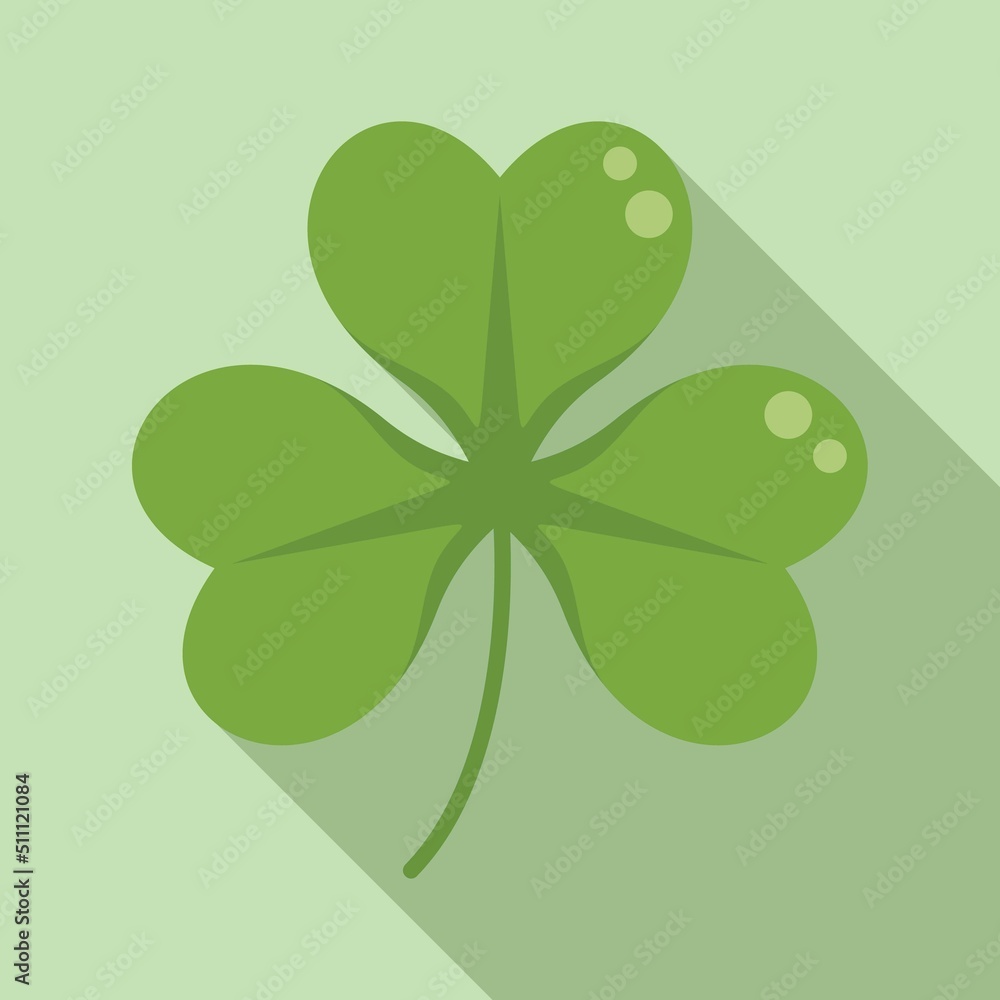 Decorative clover icon flat vector. Irish luck Decorative clover icon flat vector. Irish luck