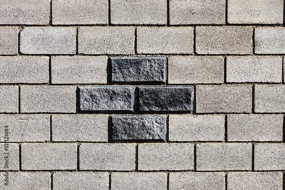 Obraz premium the fence is made of concrete blocks. abstract background. splitter blocks