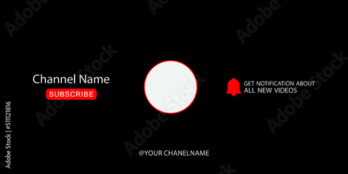 Youtube Channel Cover Wireframe. Youtube Banner For Design Your Channel. Put Your Content Under Background Design Illustration Vector
