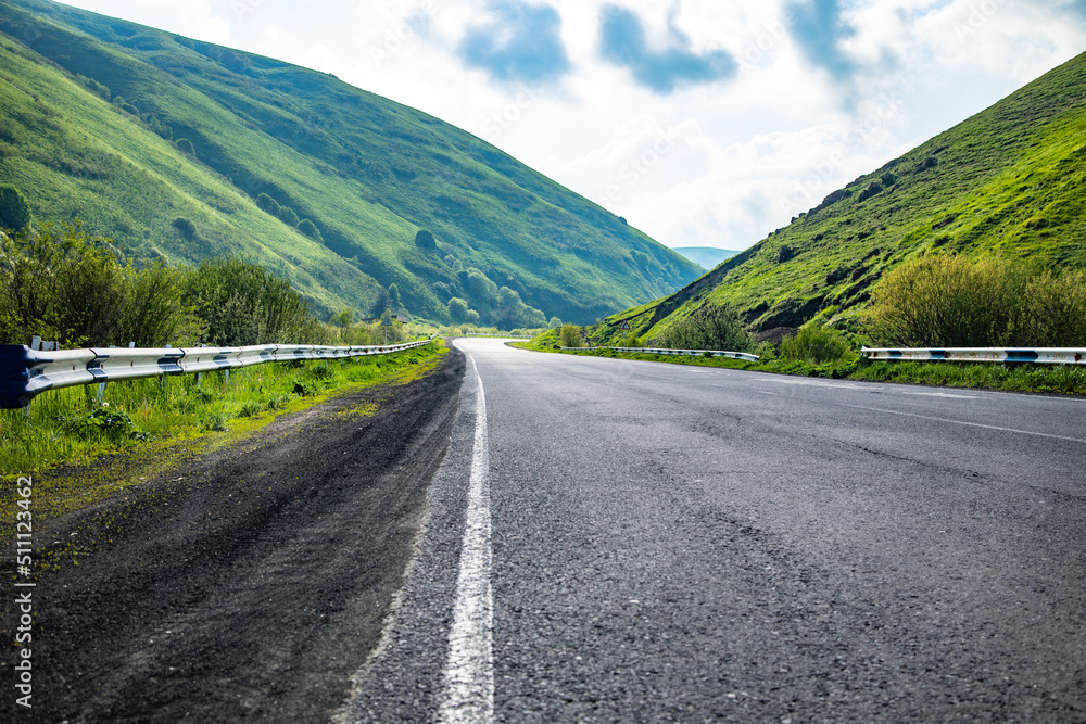 High speed road with cloud background High speed road with cloud background