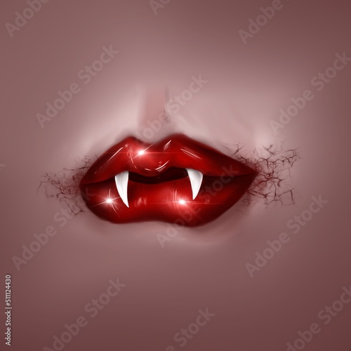 passionate vampire lips