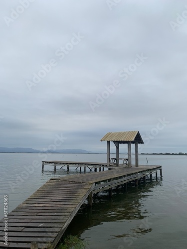 Pier Over the Lake - Wooden Deck © Gustavo