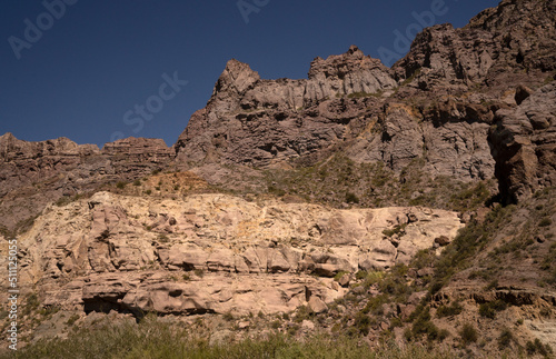 Geology. View of the rocky and sandstone mountains in the desert. photo