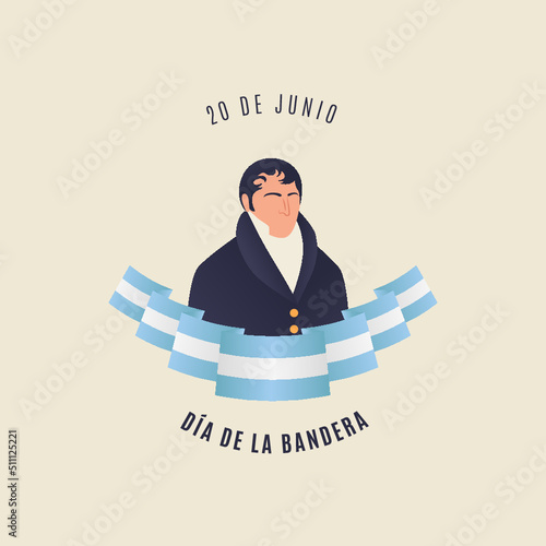 20 de Junio, día de la Bandera Argentina. Manuel Belgrano