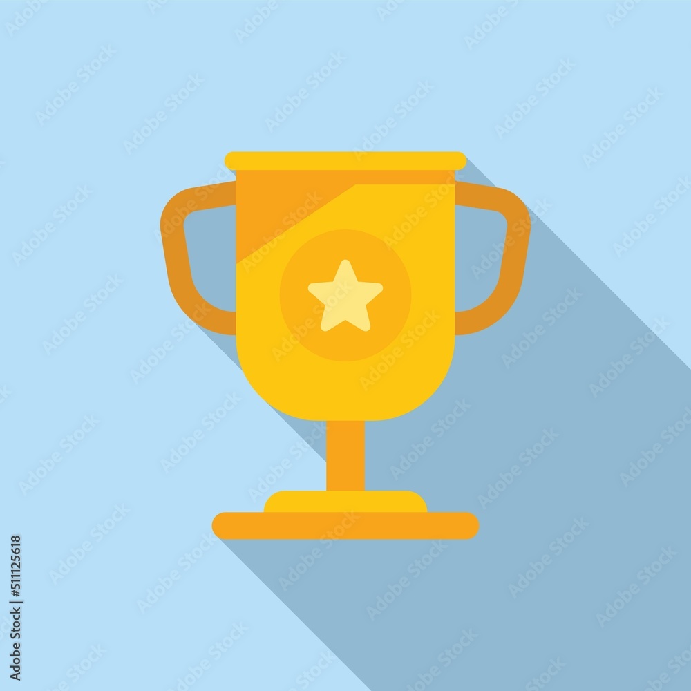 University award cup icon flat vector. Degree education University award cup icon flat vector. Degree education