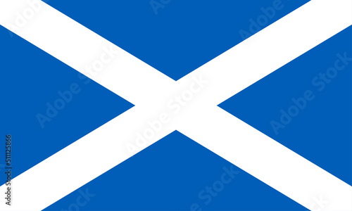 Scotland flag. Scottish national symbol. Vector illustration. photo