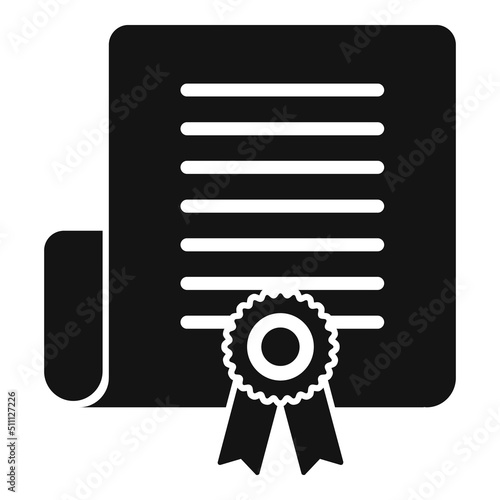 Master degree icon simple vector. Education diploma