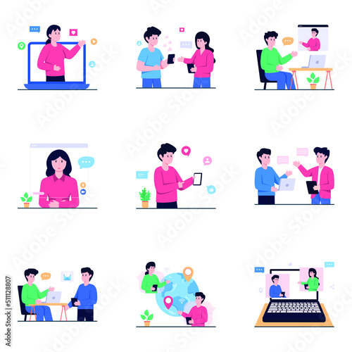 Wallpaper Mural Pack of Communication and Discussion Flat Illustrations

 Torontodigital.ca