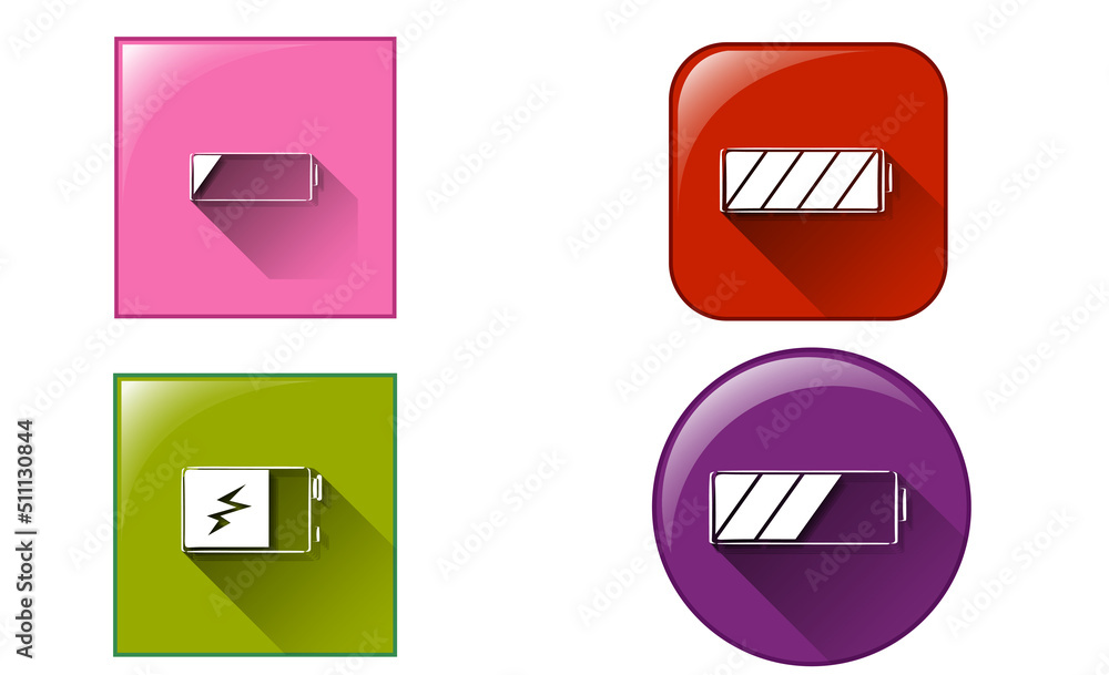 Battery buttons Free Vector Battery buttons Free Vector