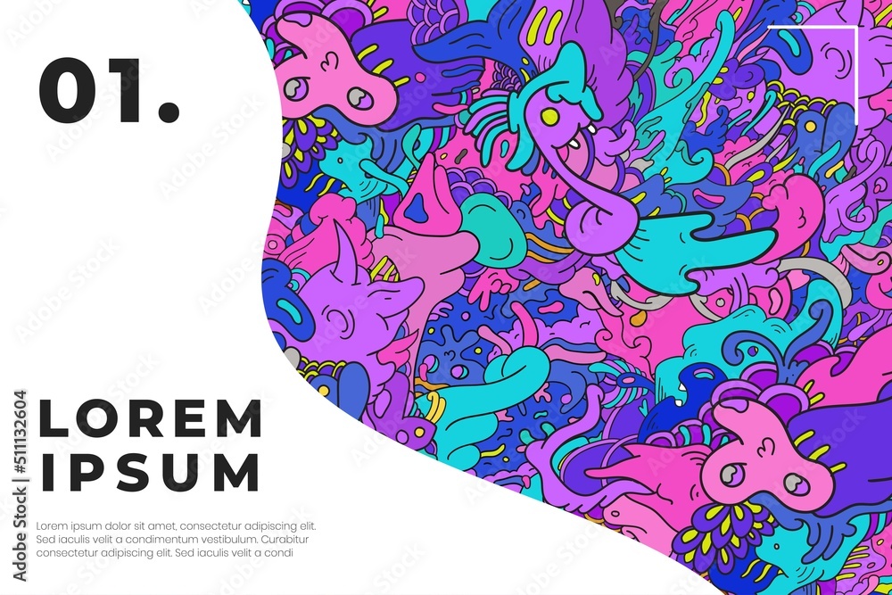 Obraz premium Abstract Banner Template with dummy text for Web Design, Landing page, background, etc