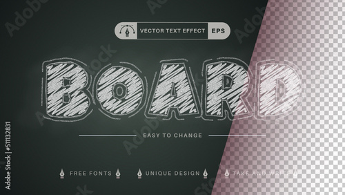 Chalk Hatching - Editable Text Effect, Font Style