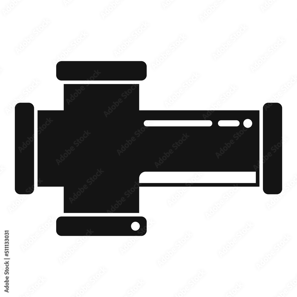 Engineering pipe icon simple vector. Water plumbing Engineering pipe icon simple vector. Water plumbing