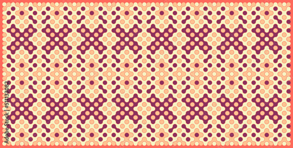 Multicolor truchet tiling connections illustration Multicolor truchet tiling connections illustration