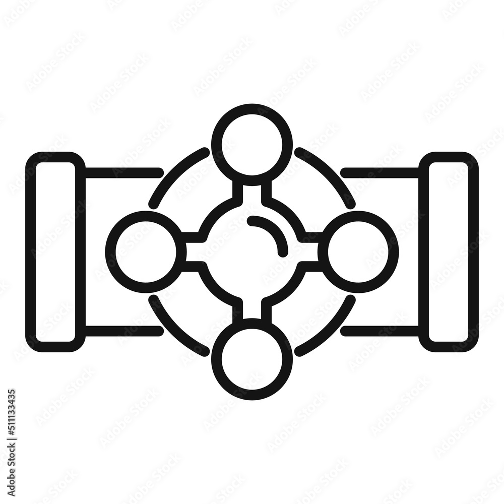 Pipe valve icon outline vector. Water tube Pipe valve icon outline vector. Water tube