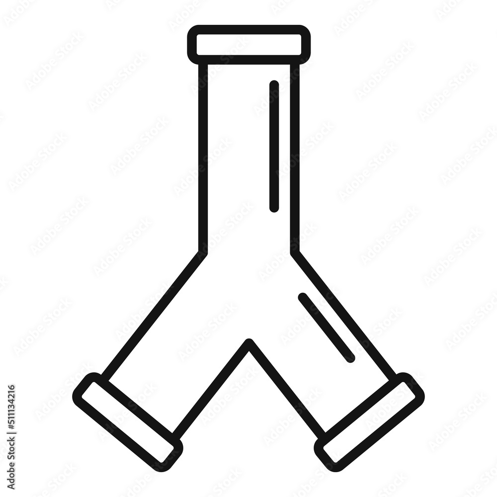 Pipe triangle icon outline vector. Steel system Pipe triangle icon outline vector. Steel system