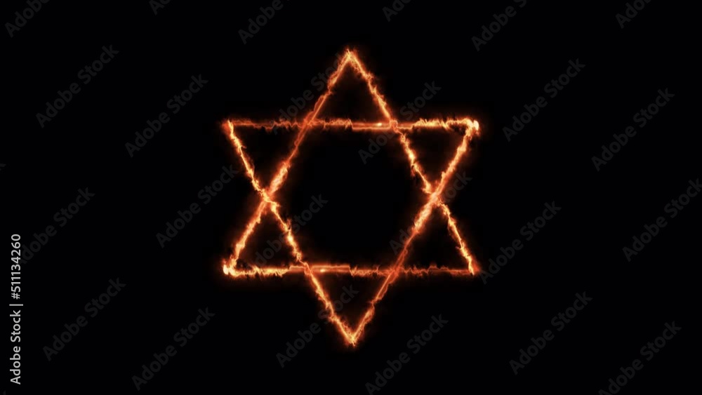 Fire hexagram on alpha channel background Fire hexagram on alpha channel background