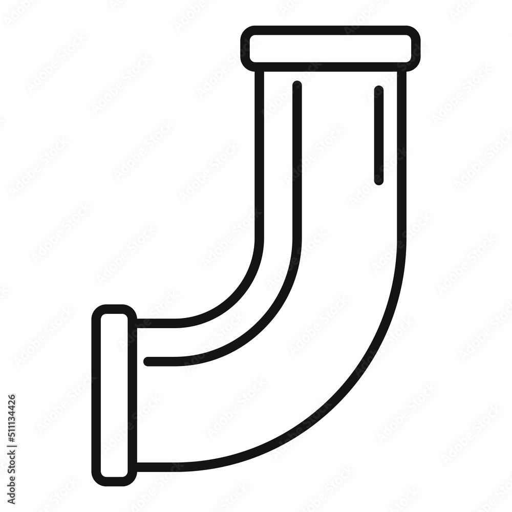 Conduit pipe icon outline vector. Water plumbing Conduit pipe icon outline vector. Water plumbing