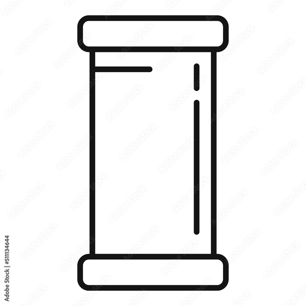 Home pipe icon outline vector. Metal tube Home pipe icon outline vector. Metal tube