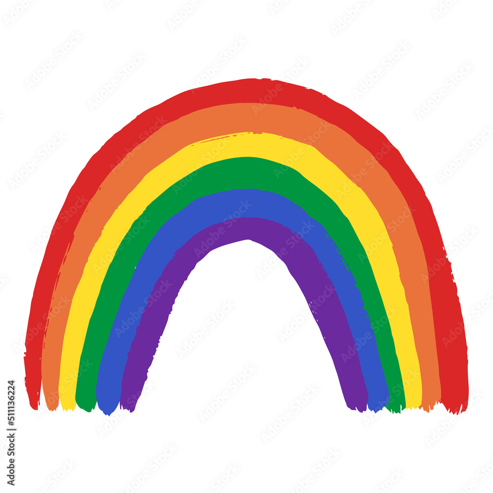 Fototapeta premium Rainbow LGBT Pride Month. Hand draw in vector format. Concept design