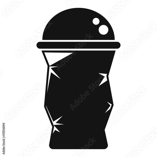 Plastic cup trash icon simple vector. Organic rubbish