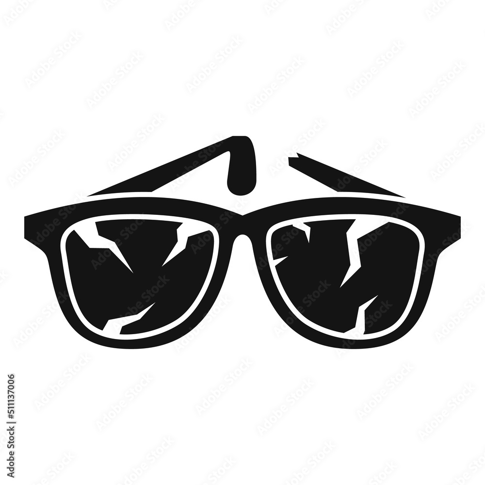 Trash glasses icon simple vector. Waste plastic Trash glasses icon simple vector. Waste plastic