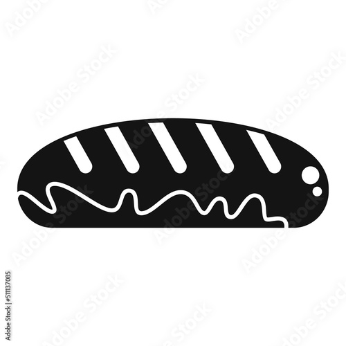 Waste bread icon simple vector. Trash food