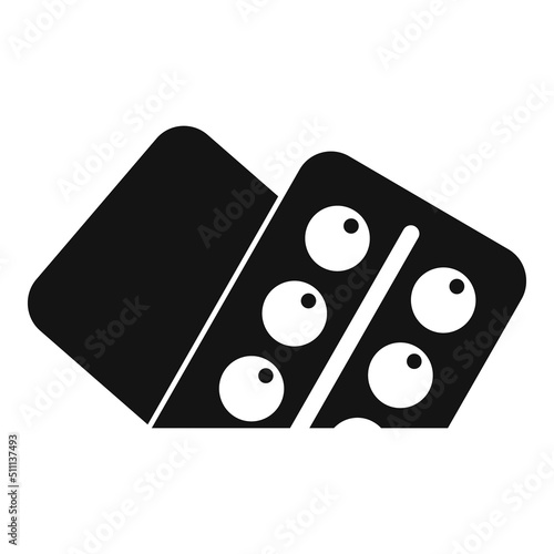 Pill blister waste icon simple vector. Trash garbage