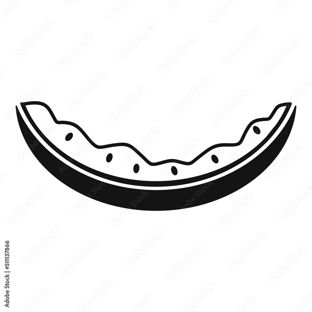 Watermelon waste icon simple vector. Food trash Watermelon waste icon simple vector. Food trash