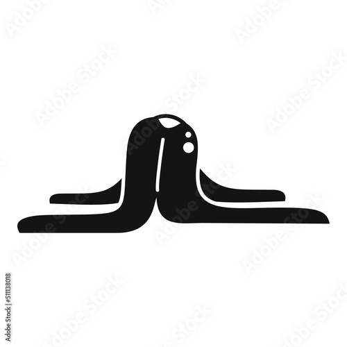 Banana waste icon simple vector. Trash food