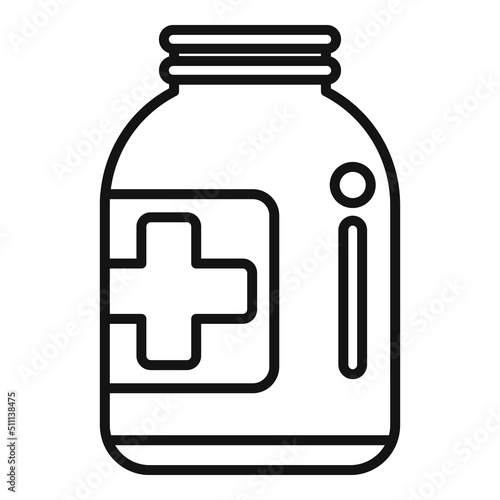 Medical trash icon outline vector. Waste organic