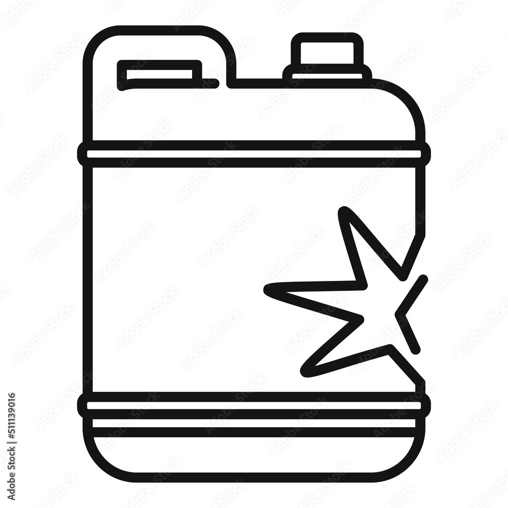 Plastic canister trash icon outline vector. Reduce bin Plastic canister trash icon outline vector. Reduce bin