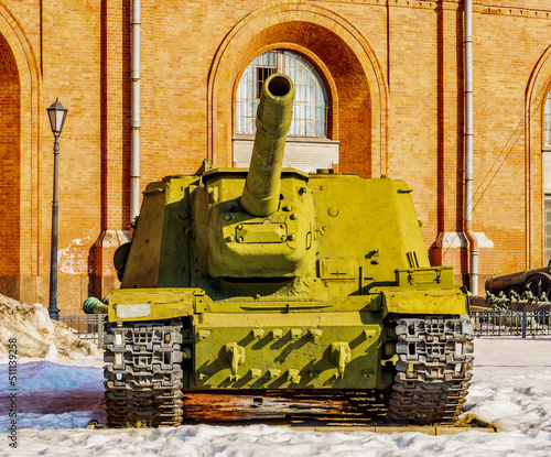 Soviet 152 mm self- propelled artillery ISU 152 photo