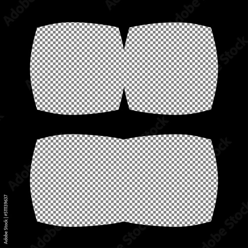 Virtual reality glasses template with space to insert your image or video.