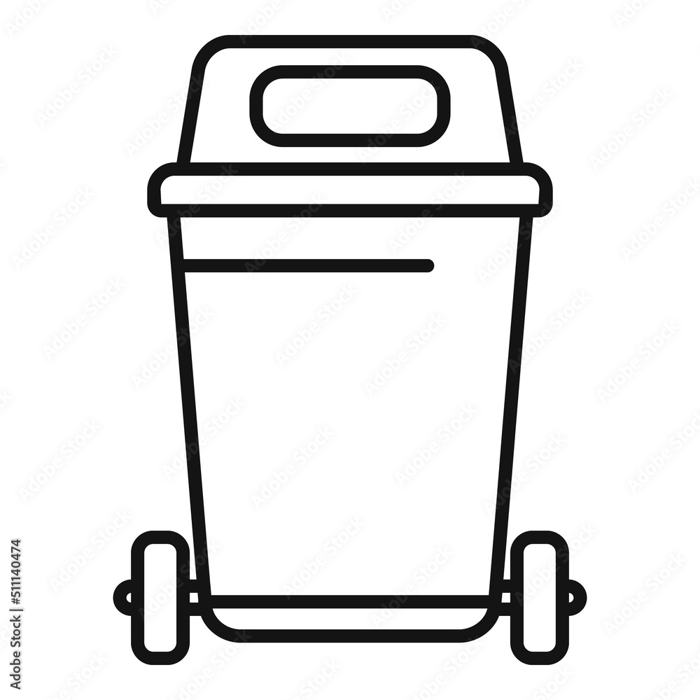 Street trash cart icon outline vector. Garbage reduce Street trash cart icon outline vector. Garbage reduce