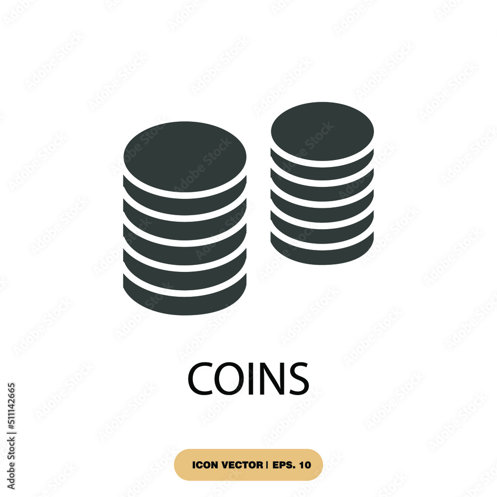 coins icons symbol vector elements for infographic web coins icons symbol vector elements for infographic web