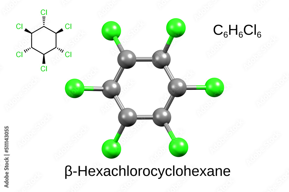 Chemical formula, skeletal formula, and 3D ball-and-stick model of ...