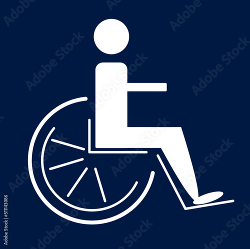 Wheelchair symbol on dark background