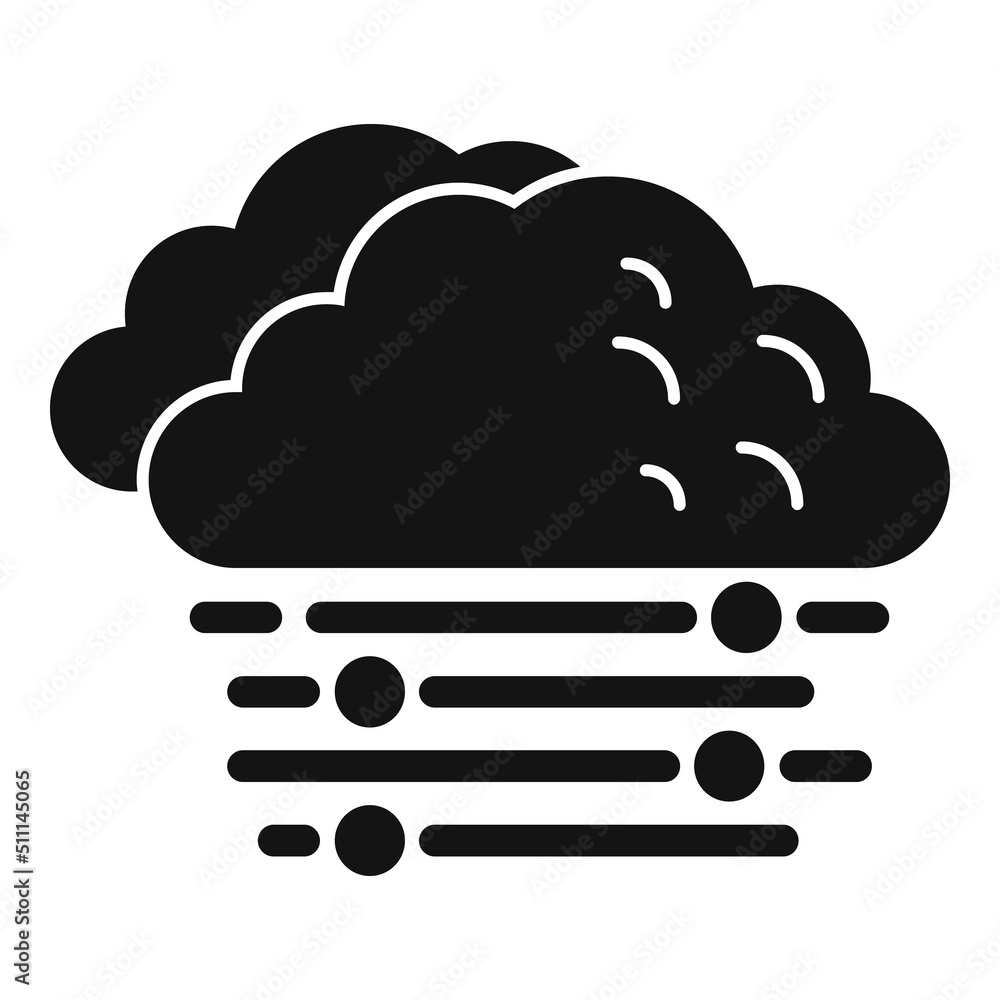 Cloudy sky icon simple vector. Cold meteo Cloudy sky icon simple vector. Cold meteo