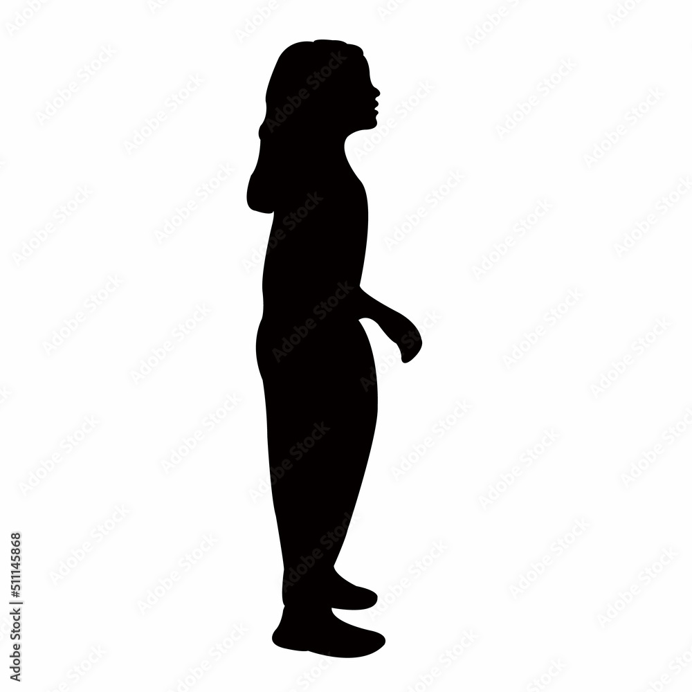 a girl body silhouette vector