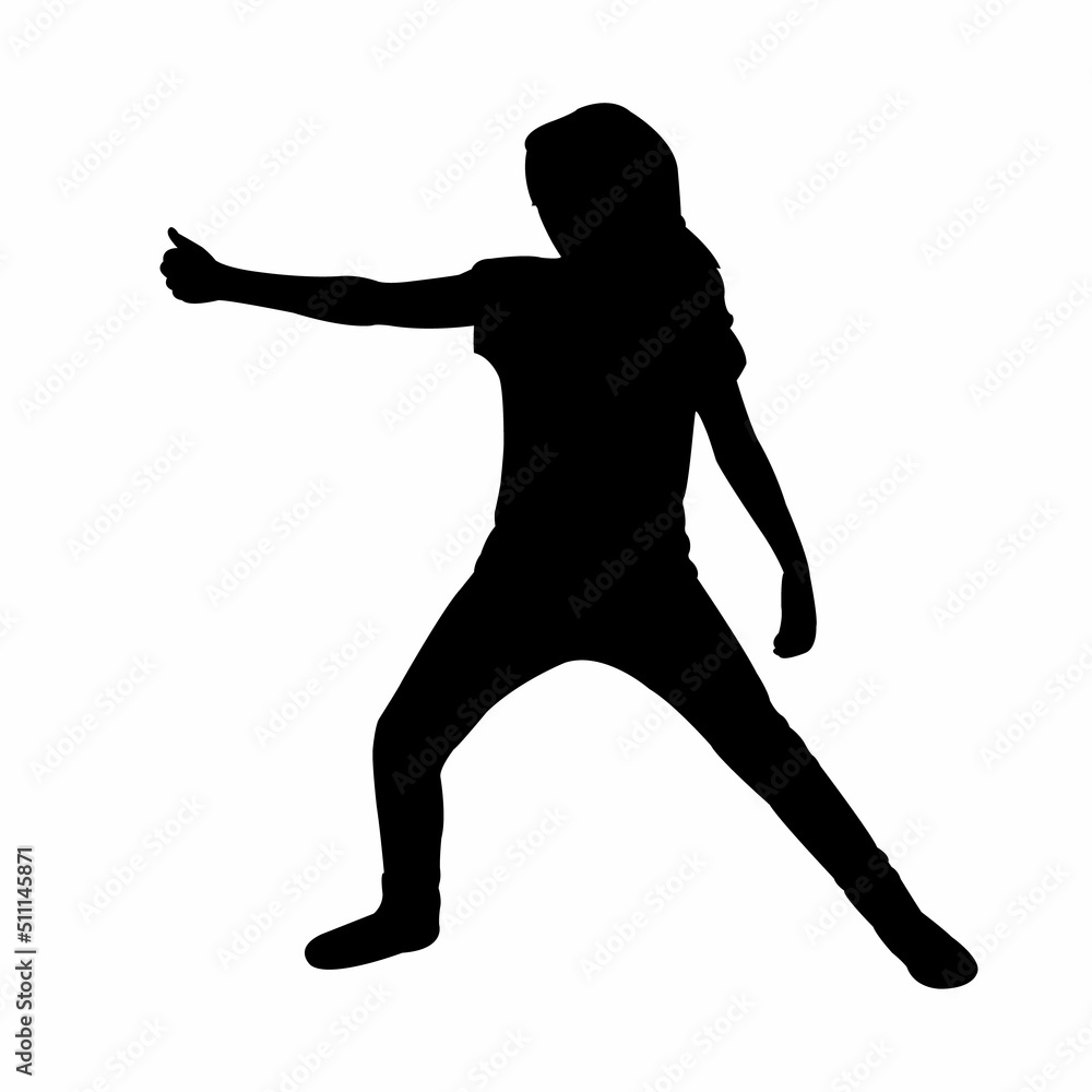 a girl body silhouette vector a girl body silhouette vector