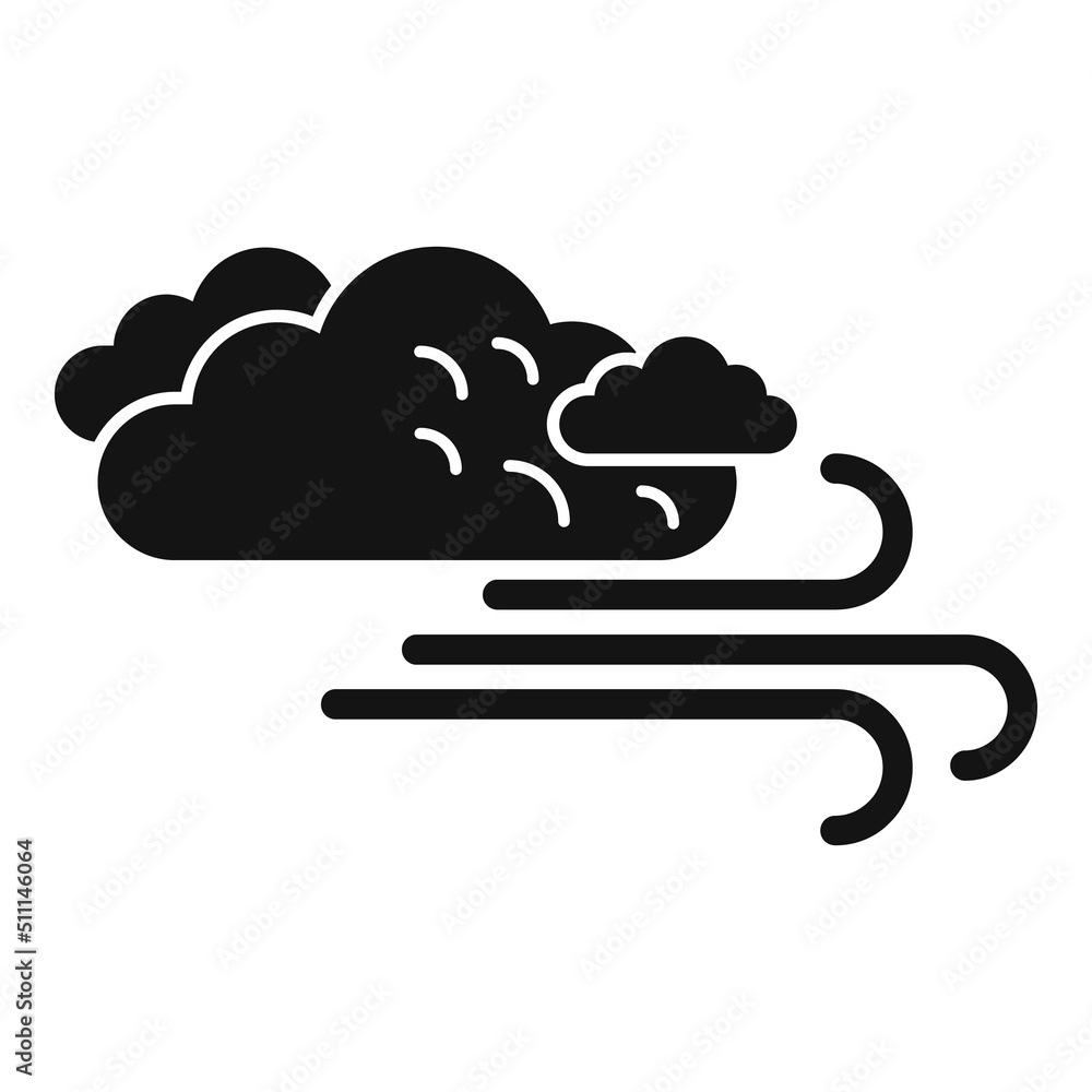 Storm wind cloud icon simple vector. Rain forecast Storm wind cloud icon simple vector. Rain forecast