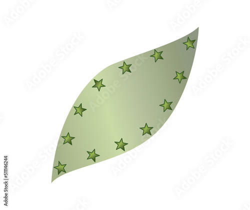 green leaves on a white background