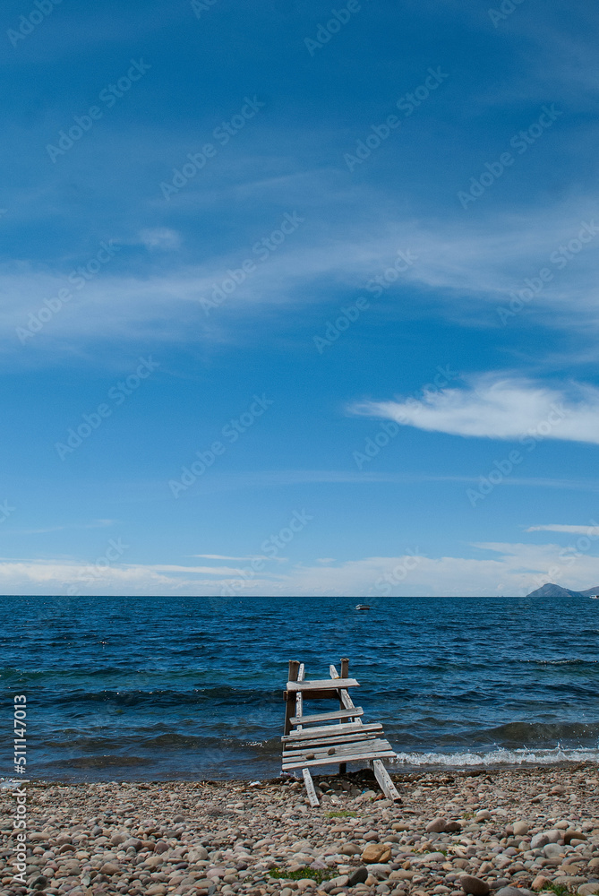 Obraz premium Dock at lake Titicaca