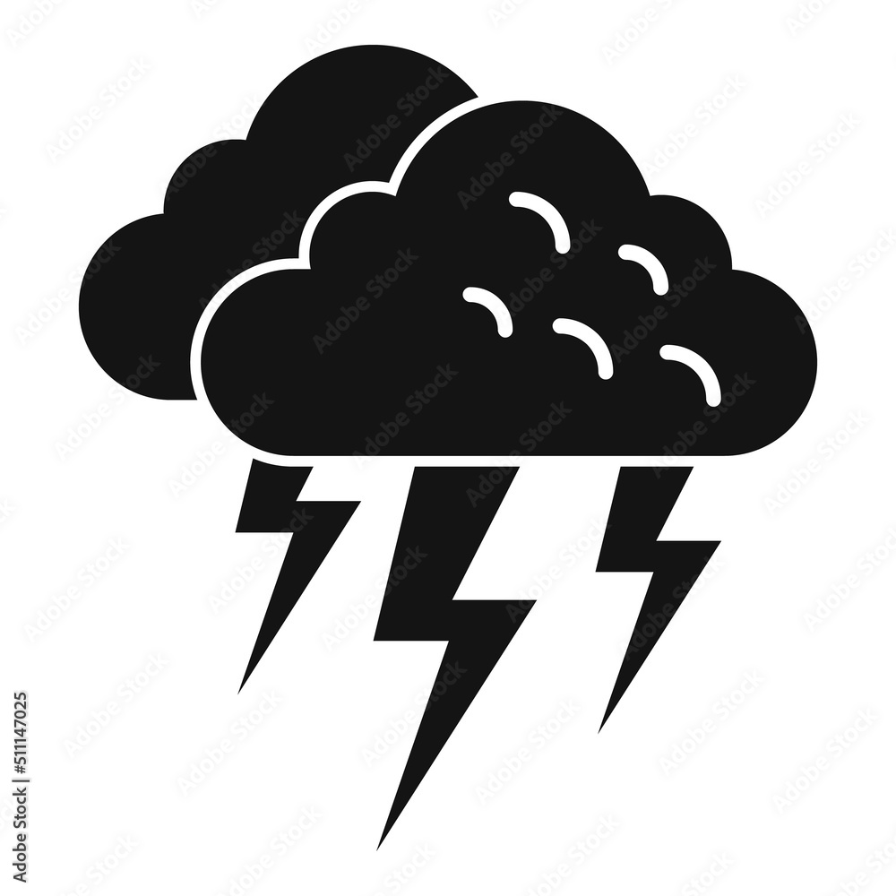Summer storm icon simple vector. Rain cloud Summer storm icon simple vector. Rain cloud