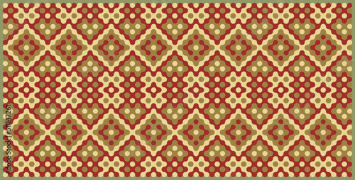 Multicolor truchet tiling connections illustration