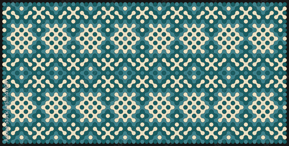 Multicolor truchet tiling connections illustration Multicolor truchet tiling connections illustration