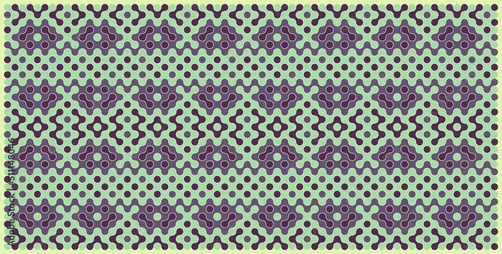 Multicolor truchet tiling connections illustration Multicolor truchet tiling connections illustration